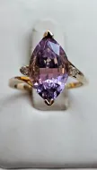 Gold Amethyst Ring 14Kt