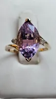 Gold Amethyst Ring 14Kt