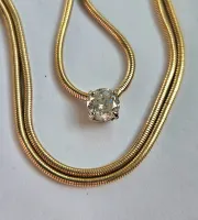 Gold Diamond Necklace 14Kt