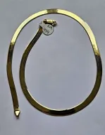 Gold Herringbone Necklace 10Kt