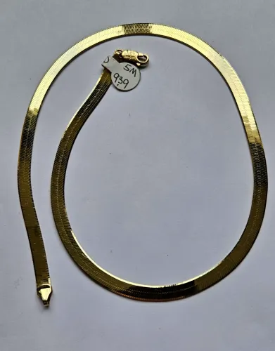 Gold Herringbone Necklace 10Kt