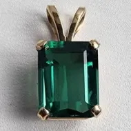 Gold Tourmaline Pendant 14Kt