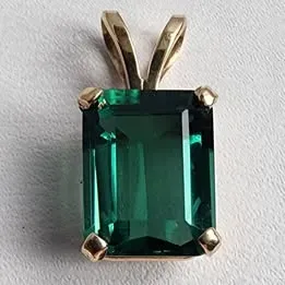 Gold Tourmaline Pendant 14Kt