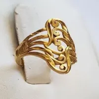 Gold Wave Ring 23Kt