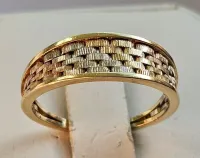 Gold Tri-Gold Ring 14Kt